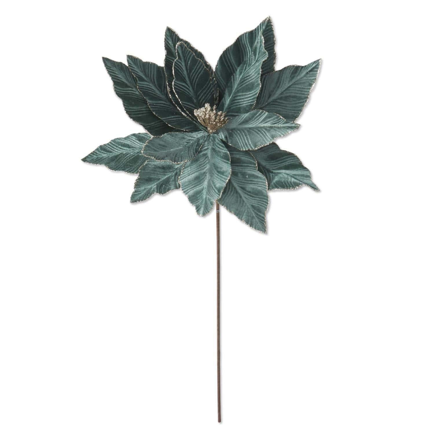Dusty Green Poinsettia Stem